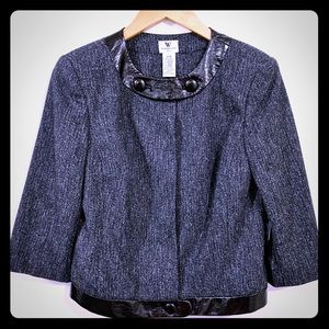 NWT Black Tweed Stretch Jacket